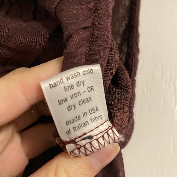 SU-Zen size small sleeves wrinkle dark purple dress. In perfect condition - Picture 8 of 17